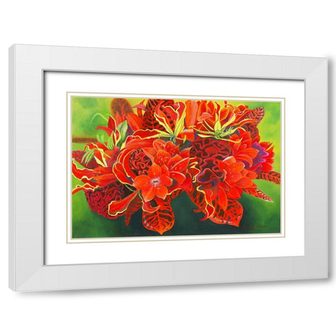 Red Vase White Modern Wood Framed Art Print with Double Matting by Stevenson, Graeme