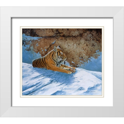 Snow Break White Modern Wood Framed Art Print with Double Matting by Stevenson, Graeme