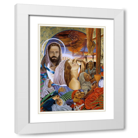 Sorrow Two White Modern Wood Framed Art Print with Double Matting by Stevenson, Graeme