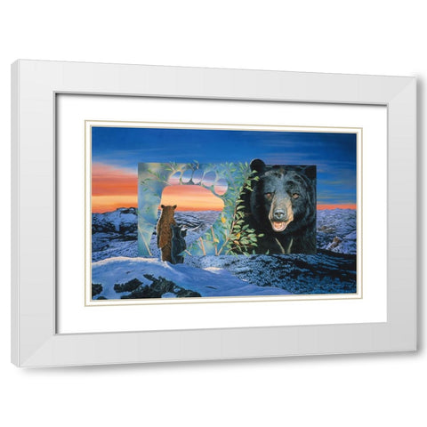 Sunset Watch White Modern Wood Framed Art Print with Double Matting by Stevenson, Graeme