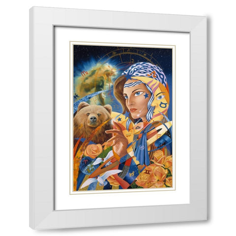 The Astrologer White Modern Wood Framed Art Print with Double Matting by Stevenson, Graeme