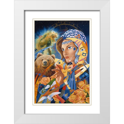 The Astrologer White Modern Wood Framed Art Print with Double Matting by Stevenson, Graeme