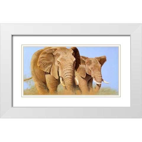 The Court Ship White Modern Wood Framed Art Print with Double Matting by Stevenson, Graeme