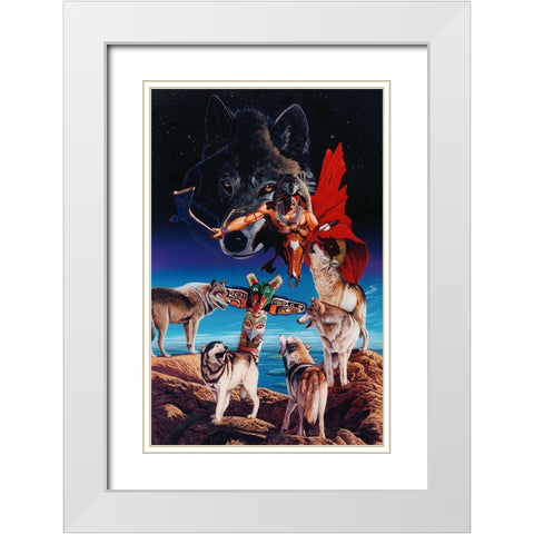 The Gathering White Modern Wood Framed Art Print with Double Matting by Stevenson, Graeme