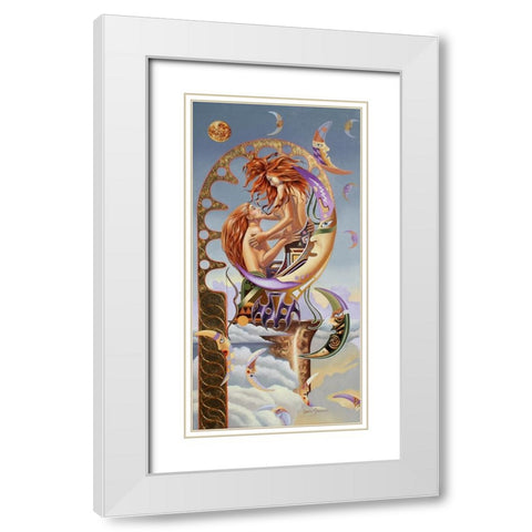 The Huntress White Modern Wood Framed Art Print with Double Matting by Stevenson, Graeme