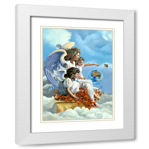The Last Frog White Modern Wood Framed Art Print with Double Matting by Stevenson, Graeme
