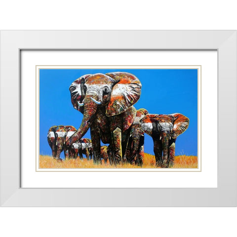 The Last Of Their Tribe White Modern Wood Framed Art Print with Double Matting by Stevenson, Graeme