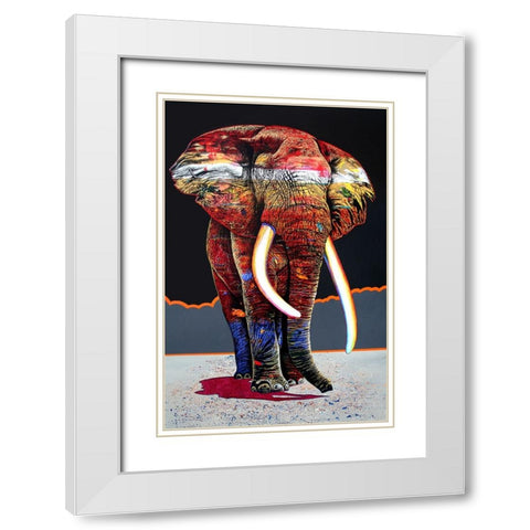 The Magnificent One White Modern Wood Framed Art Print with Double Matting by Stevenson, Graeme