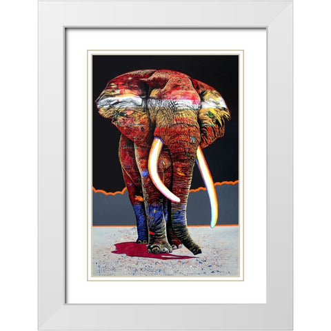The Magnificent One White Modern Wood Framed Art Print with Double Matting by Stevenson, Graeme
