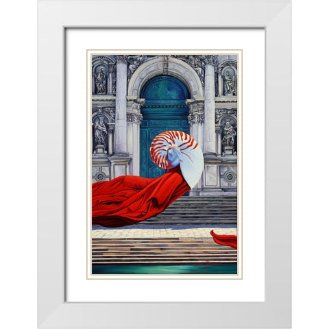 The Mind Of Evolution White Modern Wood Framed Art Print with Double Matting by Stevenson, Graeme