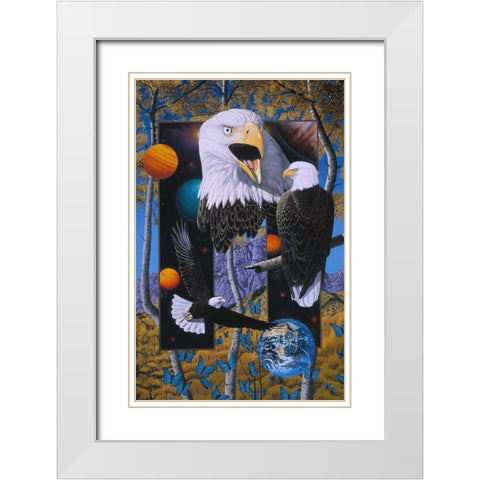 The Power And The Glory White Modern Wood Framed Art Print with Double Matting by Stevenson, Graeme