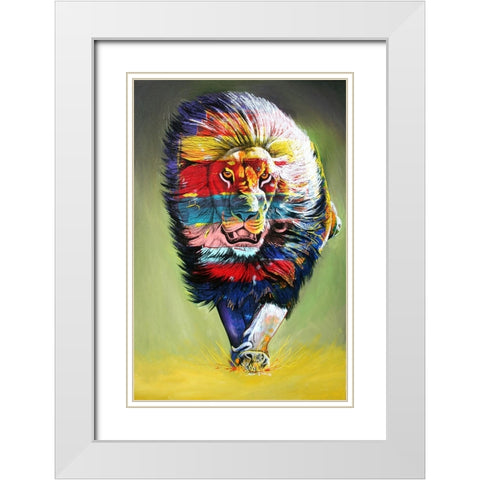 The Rainbow Hunter White Modern Wood Framed Art Print with Double Matting by Stevenson, Graeme