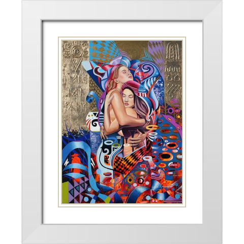 The Sisterhood White Modern Wood Framed Art Print with Double Matting by Stevenson, Graeme