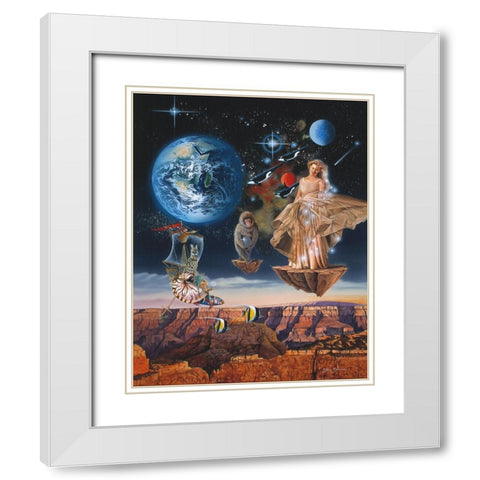 The Travelers White Modern Wood Framed Art Print with Double Matting by Stevenson, Graeme
