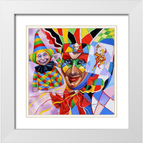 To Love A Joker White Modern Wood Framed Art Print with Double Matting by Stevenson, Graeme