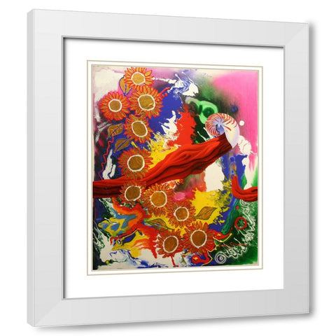 Travelling The Cosmos White Modern Wood Framed Art Print with Double Matting by Stevenson, Graeme
