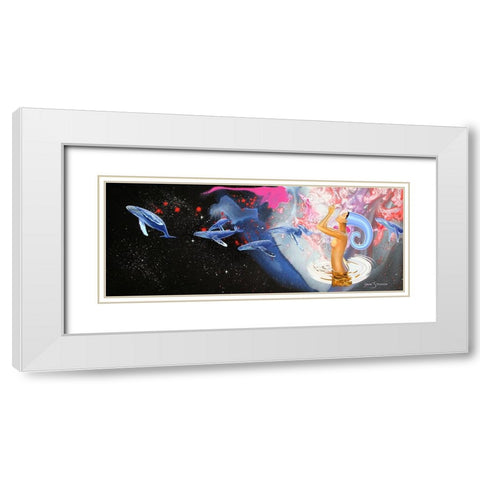 Universal Waters White Modern Wood Framed Art Print with Double Matting by Stevenson, Graeme