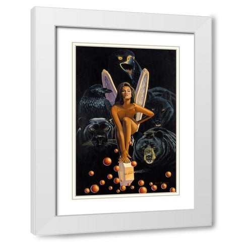 Vengance Is Mine White Modern Wood Framed Art Print with Double Matting by Stevenson, Graeme