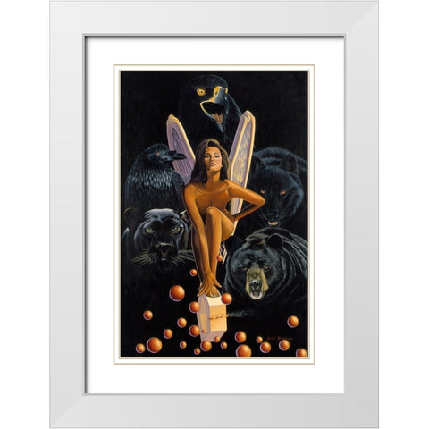 Vengance Is Mine White Modern Wood Framed Art Print with Double Matting by Stevenson, Graeme