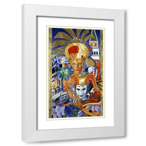 Venice Awaits White Modern Wood Framed Art Print with Double Matting by Stevenson, Graeme
