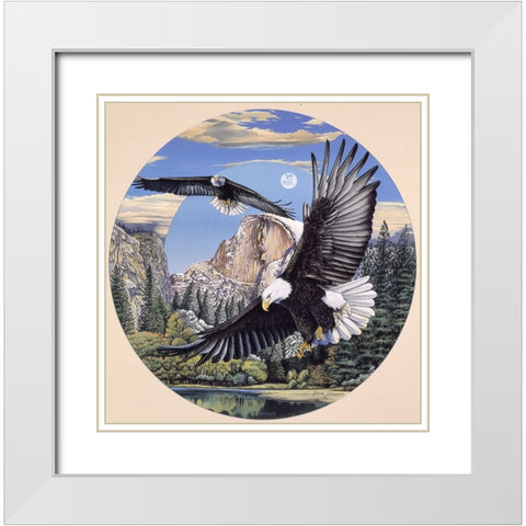 Yosemite Majesty White Modern Wood Framed Art Print with Double Matting by Stevenson, Graeme