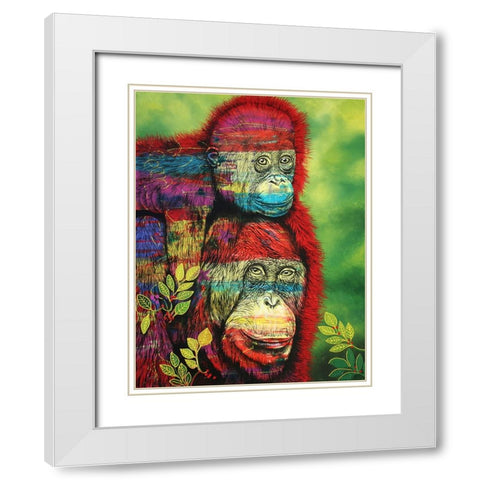 Hanging around White Modern Wood Framed Art Print with Double Matting by Stevenson, Graeme