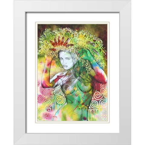 Frolic On The Green White Modern Wood Framed Art Print with Double Matting by Stevenson, Graeme
