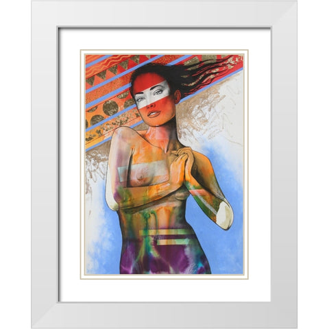 Go Ahead White Modern Wood Framed Art Print with Double Matting by Stevenson, Graeme