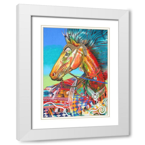 The Desert King White Modern Wood Framed Art Print with Double Matting by Stevenson, Graeme