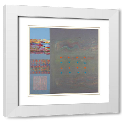 Evening on the Bay White Modern Wood Framed Art Print with Double Matting by Khorasani, Hooshang