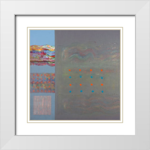 Evening on the Bay White Modern Wood Framed Art Print with Double Matting by Khorasani, Hooshang