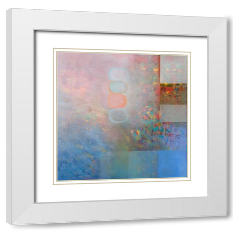 Harmonies II White Modern Wood Framed Art Print with Double Matting by Khorasani, Hooshang