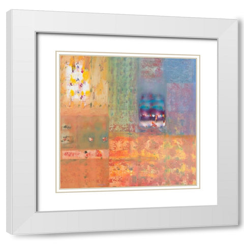 Harmonies III White Modern Wood Framed Art Print with Double Matting by Khorasani, Hooshang