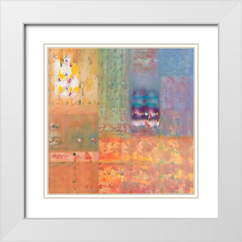 Harmonies III White Modern Wood Framed Art Print with Double Matting by Khorasani, Hooshang
