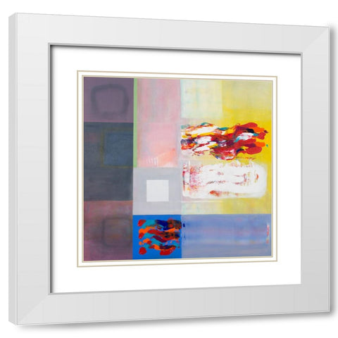 Storm on the Plaza White Modern Wood Framed Art Print with Double Matting by Khorasani, Hooshang