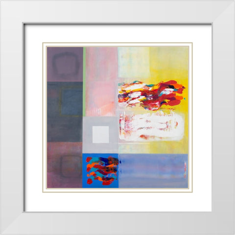 Storm on the Plaza White Modern Wood Framed Art Print with Double Matting by Khorasani, Hooshang