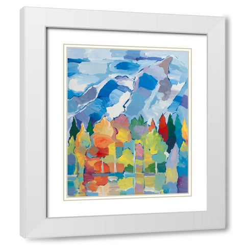 Colorado Composition #2 White Modern Wood Framed Art Print with Double Matting by Khorasani, Hooshang