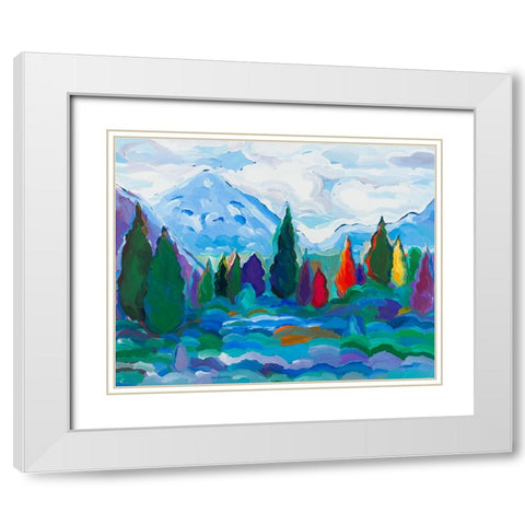 Glacier Legacy #2 White Modern Wood Framed Art Print with Double Matting by Khorasani, Hooshang