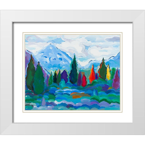 Glacier Legacy #2 White Modern Wood Framed Art Print with Double Matting by Khorasani, Hooshang