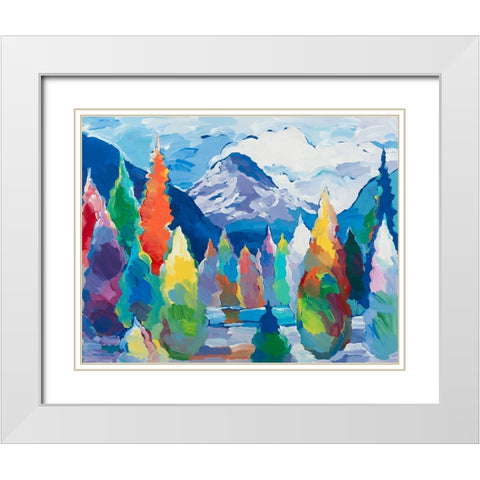 Glacier Legacy #5 White Modern Wood Framed Art Print with Double Matting by Khorasani, Hooshang