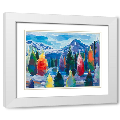 Glacier Legacy #4 White Modern Wood Framed Art Print with Double Matting by Khorasani, Hooshang