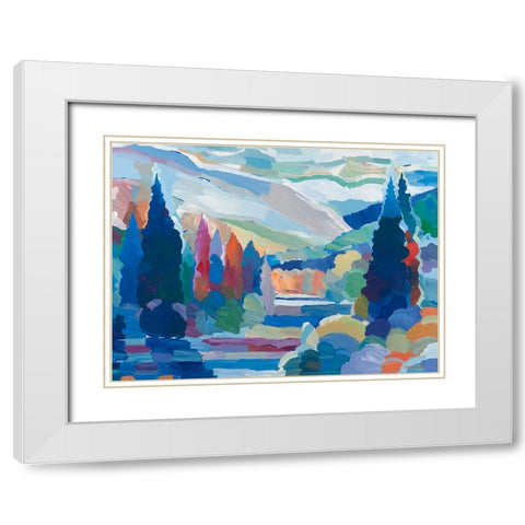 Colorado Quintessence White Modern Wood Framed Art Print with Double Matting by Khorasani, Hooshang
