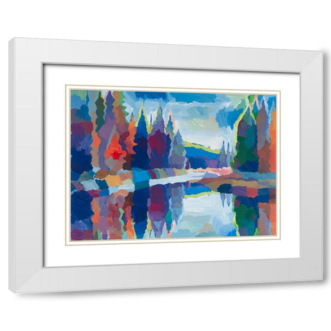 Gateway to Paradise White Modern Wood Framed Art Print with Double Matting by Khorasani, Hooshang