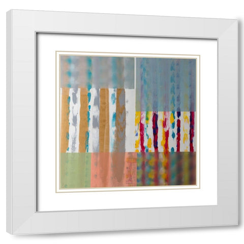 Shades of Color White Modern Wood Framed Art Print with Double Matting by Khorasani, Hooshang