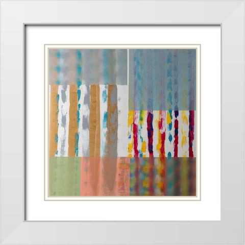 Shades of Color White Modern Wood Framed Art Print with Double Matting by Khorasani, Hooshang