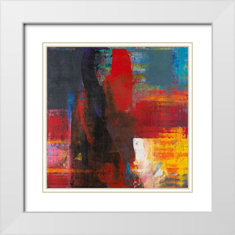 Range of Emotions White Modern Wood Framed Art Print with Double Matting by Khorasani, Hooshang