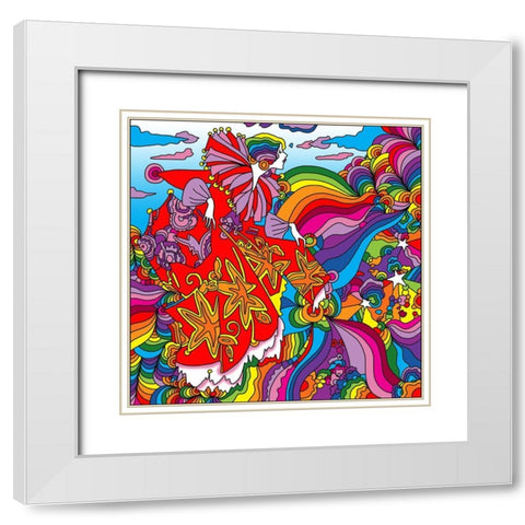 Rainbow_queen White Modern Wood Framed Art Print with Double Matting by Green, Howie