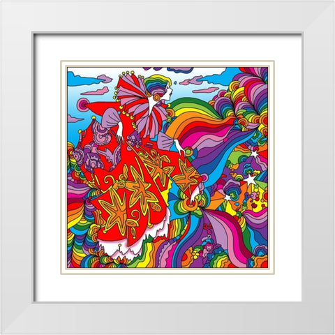Rainbow_queen White Modern Wood Framed Art Print with Double Matting by Green, Howie