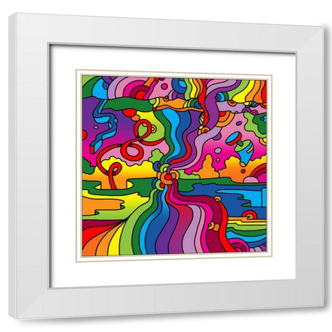 Pop-Art-Mambo-216C White Modern Wood Framed Art Print with Double Matting by Green, Howie