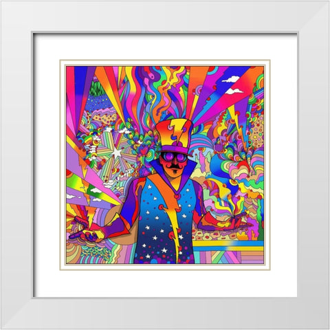 Mr D 2 White Modern Wood Framed Art Print with Double Matting by Green, Howie